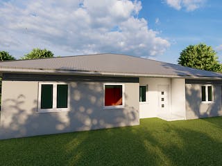 Massivhaus Klatschmohn von AVOS Hausbau Schlüsselfertig ab 318500€, Bungalow Außenansicht 5