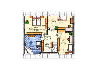 Massivhaus Wenke von AVOS Hausbau Schlüsselfertig ab 455500€, Satteldach-Klassiker Grundriss 2