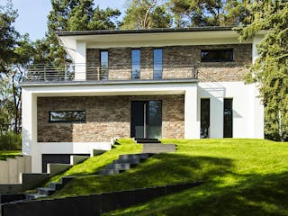 Massivhaus Wannsee von Aye-Bau Schlüsselfertig ab 522200€, Stadtvilla Außenansicht 2