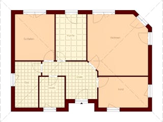 Massivhaus Sellin 91 von TIMOWA Massivhäuser Schlüsselfertig ab 231900€, Bungalow Grundriss 1