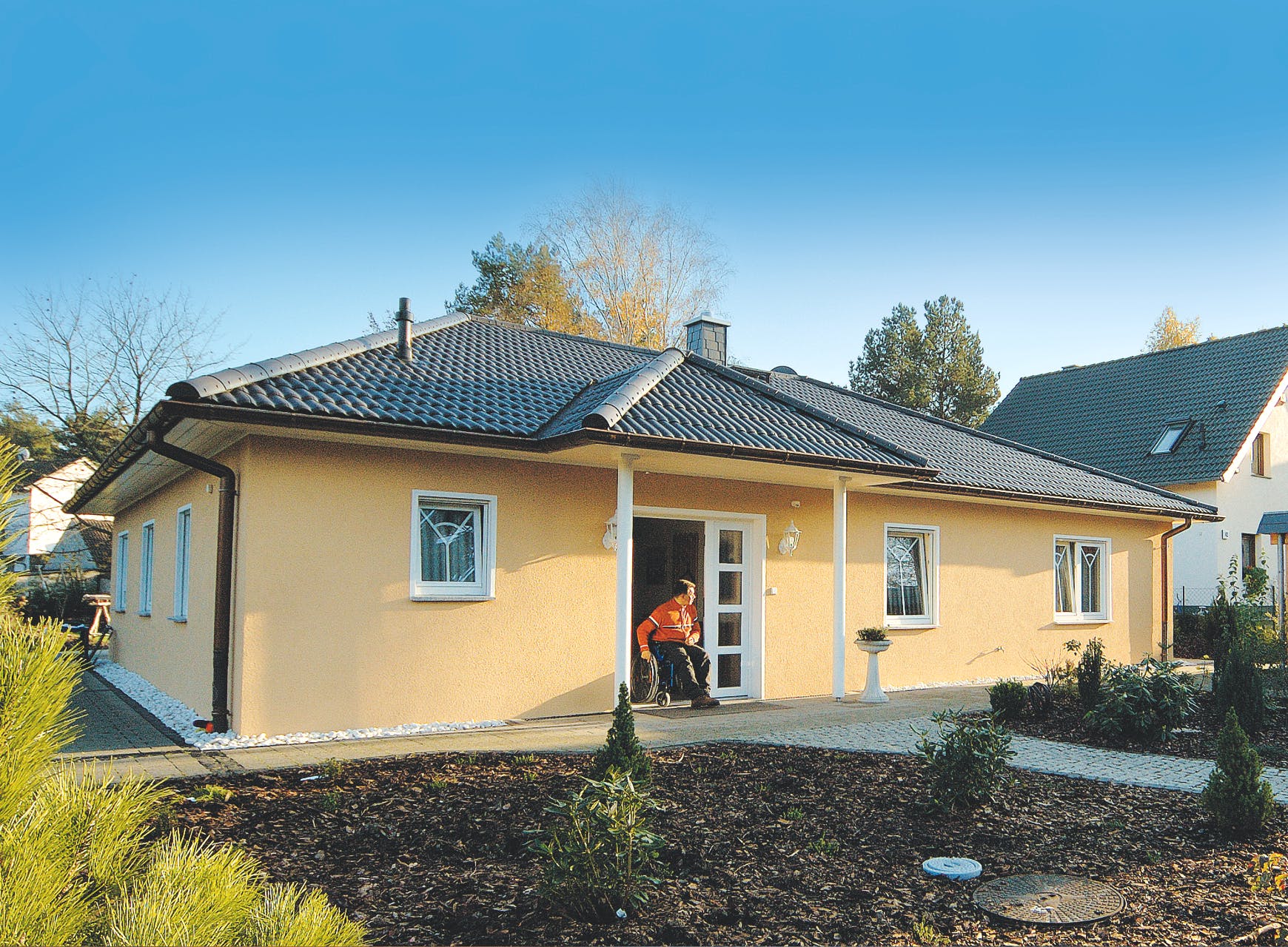 Fertighaus Libereco von Fingerhut Haus Schlüsselfertig ab 405065€, Bungalow Außenansicht 1