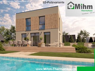 Massivhaus Idealo105FD von Mihm Thermobau, Cubushaus Außenansicht 1