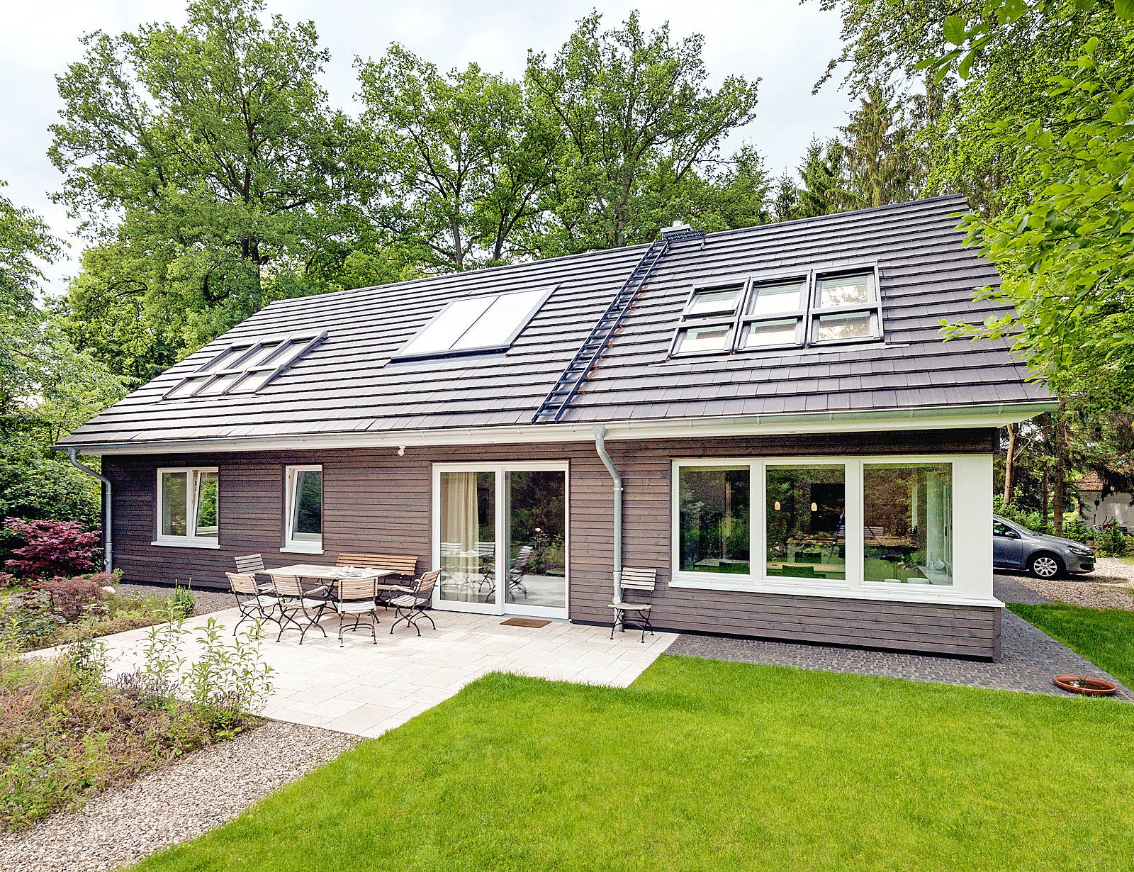 Fertighaus Jesteburg von Bardowicks.Haus und Holzbau Schlüsselfertig ab 650000€, Satteldach-Klassiker Außenansicht 1