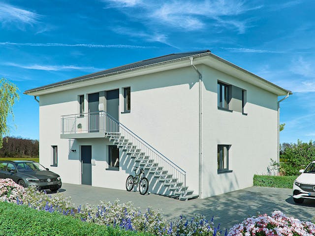 Massivhaus Mehrfamilienhaus Garda von BauArt Massivbau, Stadtvilla Außenansicht 1