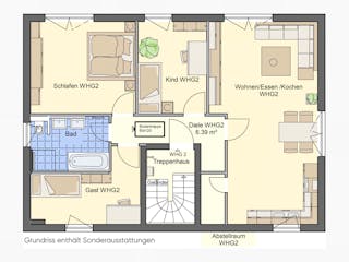 Massivhaus Zweifamilienhaus Garda von BauArt Massivbau, Stadtvilla Grundriss 2