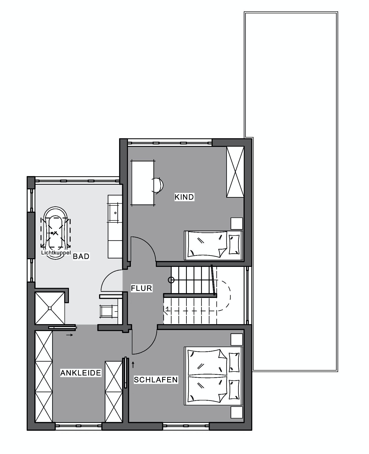 Fertighaus Bauen auf engstem Raum von Meisterstück-HAUS, Cubushaus Grundriss 1