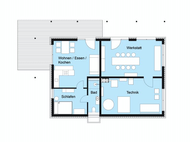 Fertighaus Heimat 4.0 - Musterhaus von Bau-Fritz Schlüsselfertig ab 845000€, Satteldach-Klassiker Grundriss 3