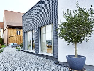 Fertighaus Ehrmann - Kundenhaus von Bau-Fritz Schlüsselfertig ab 790000€, Satteldach-Klassiker Außenansicht 4