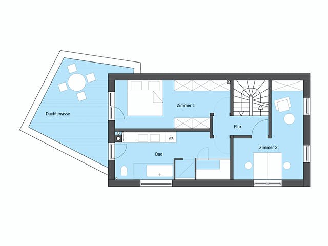 Fertighaus Ehrmann - Kundenhaus von Bau-Fritz Schlüsselfertig ab 790000€, Satteldach-Klassiker Grundriss 2