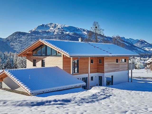 Fertighaus Horn - Kundenhaus von Bau-Fritz Schlüsselfertig ab 1205000€, Satteldach-Klassiker Außenansicht 3