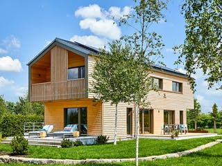 Fertighaus Lichtblick - Musterhaus Erkheim von Bau-Fritz Schlüsselfertig ab 650000€, Satteldach-Klassiker Außenansicht 10