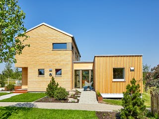 Fertighaus Lichtblick - Musterhaus Erkheim von Bau-Fritz Schlüsselfertig ab 650000€, Satteldach-Klassiker Außenansicht 11