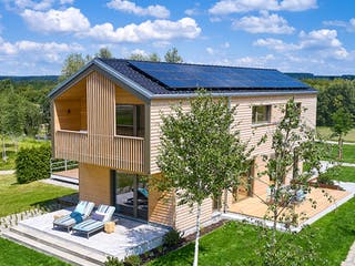 Fertighaus Lichtblick - Musterhaus Erkheim von Bau-Fritz Schlüsselfertig ab 650000€, Satteldach-Klassiker Außenansicht 3