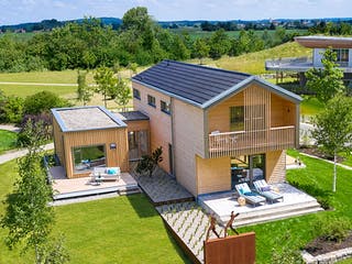 Fertighaus Lichtblick - Musterhaus Erkheim von Bau-Fritz Schlüsselfertig ab 650000€, Satteldach-Klassiker Außenansicht 6