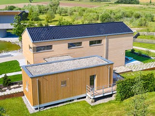 Fertighaus Lichtblick - Musterhaus Erkheim von Bau-Fritz Schlüsselfertig ab 650000€, Satteldach-Klassiker Außenansicht 7