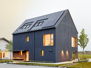 Fertighaus my smart green home - MH Schwarzwald von Bau-Fritz Schlüsselfertig ab 675762€, Satteldach-Klassiker Außenansicht 1