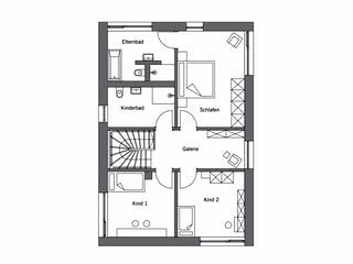 Fertighaus my smart green home - MH Schwarzwald von Bau-Fritz Schlüsselfertig ab 675762€, Satteldach-Klassiker Grundriss 2