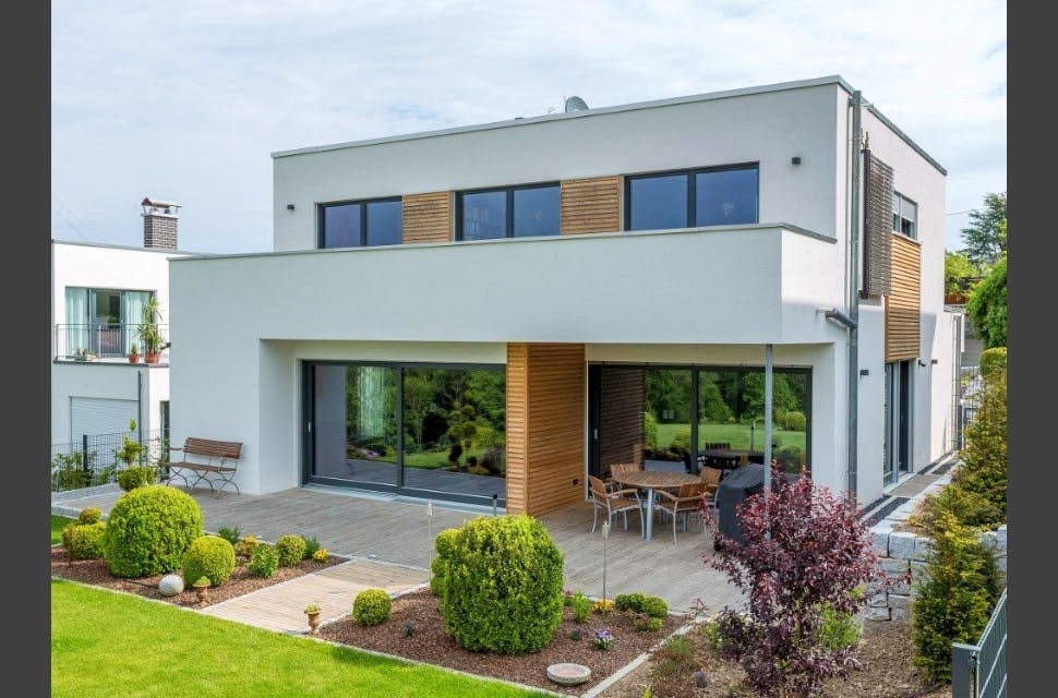 Fertighaus Bauhaus-Villa von Meisterstück-HAUS, Cubushaus Außenansicht 2
