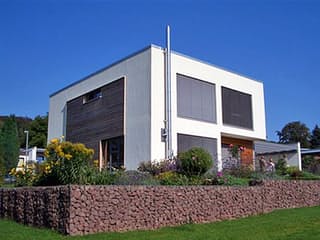 Fertighaus Bauhaus-Stil von Meisterstück-HAUS, Cubushaus Außenansicht 2