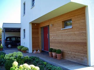 Fertighaus Bauhaus-Stil von Meisterstück-HAUS, Cubushaus Außenansicht 4