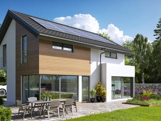 Fertighaus Belando von Büdenbender Hausbau, Satteldach-Klassiker Außenansicht 1