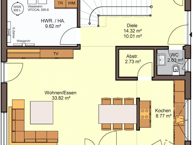 Fertighaus Bellocio von Büdenbender Hausbau, Satteldach-Klassiker Grundriss 1