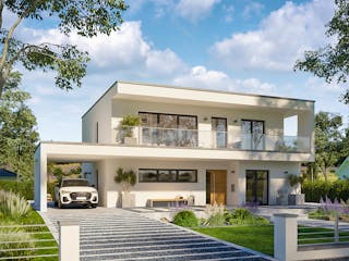 Fertighaus Kubus 190-0-0 von BoHolz Haus Schlüsselfertig ab 539826€, Cubushaus Außenansicht 1