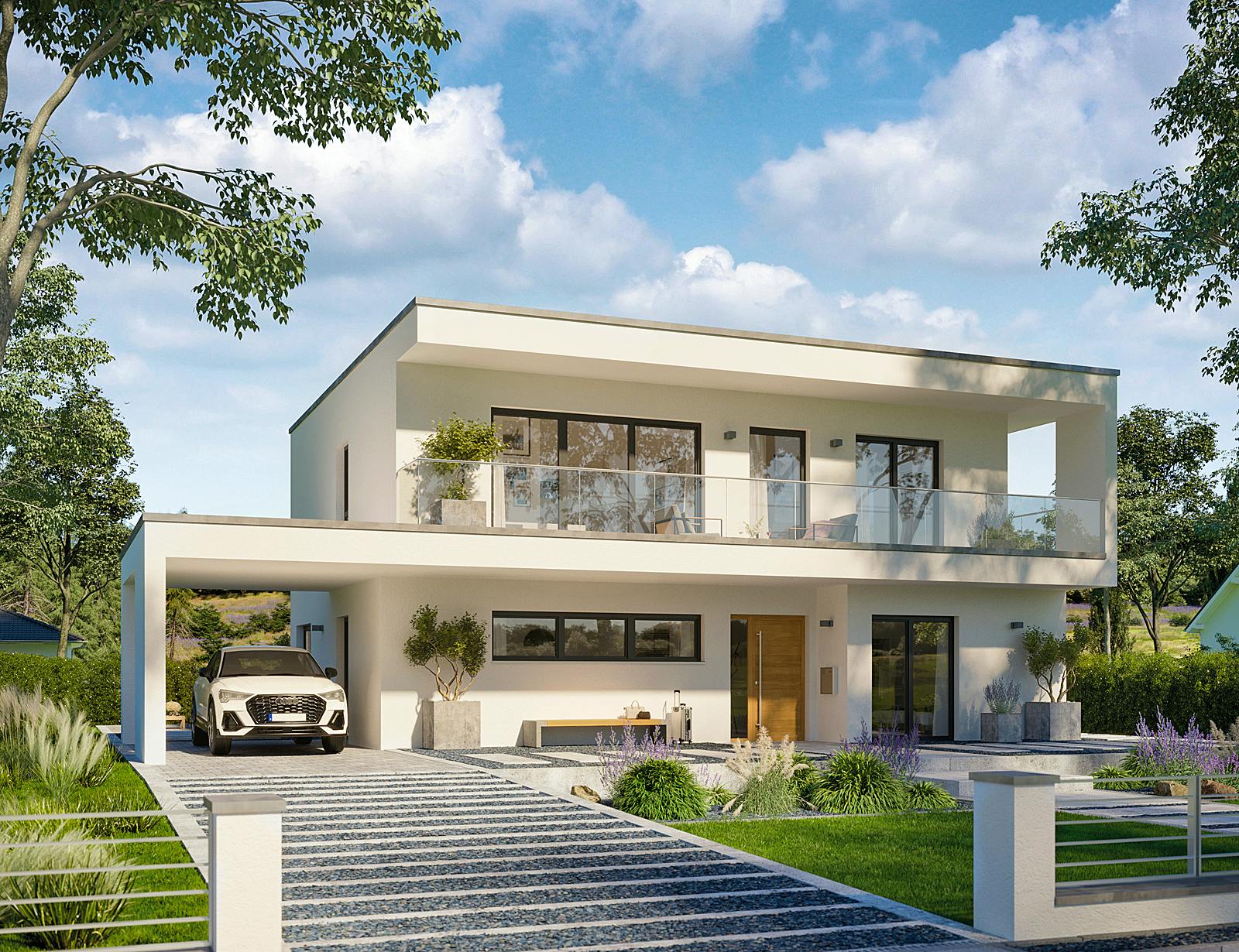 Fertighaus Kubus 190-0-0 von BoHolz Haus Schlüsselfertig ab 539826€, Cubushaus Außenansicht 1