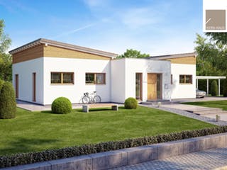 Massivhaus Bungalow Fokus von Kern-Haus Schlüsselfertig ab 495900€, Bungalow Außenansicht 1