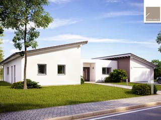 Massivhaus Bungalow Trio von Kern-Haus Schlüsselfertig ab 578900€, Bungalow Außenansicht 1