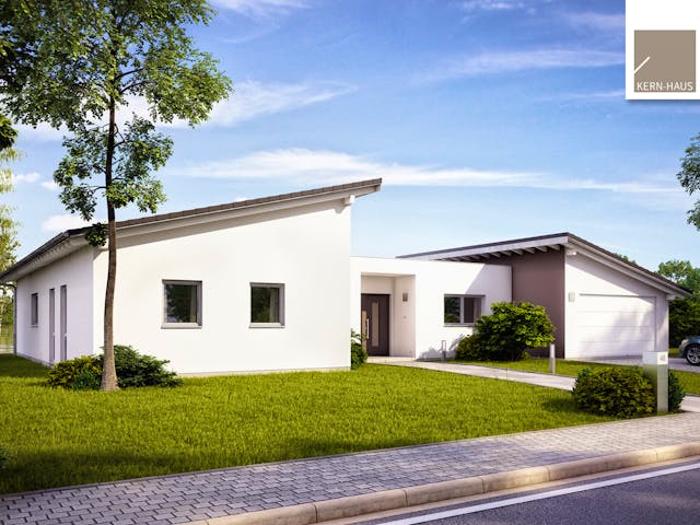 Massivhaus Bungalow Trio von Kern-Haus Schlüsselfertig ab 589900€, Bungalow Außenansicht 1