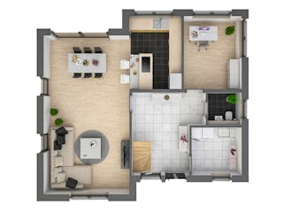 Massivhaus Bauhaus 165 von Bauwerk Chemnitz Immobilien Schlüsselfertig ab 625000€, Cubushaus Grundriss 1