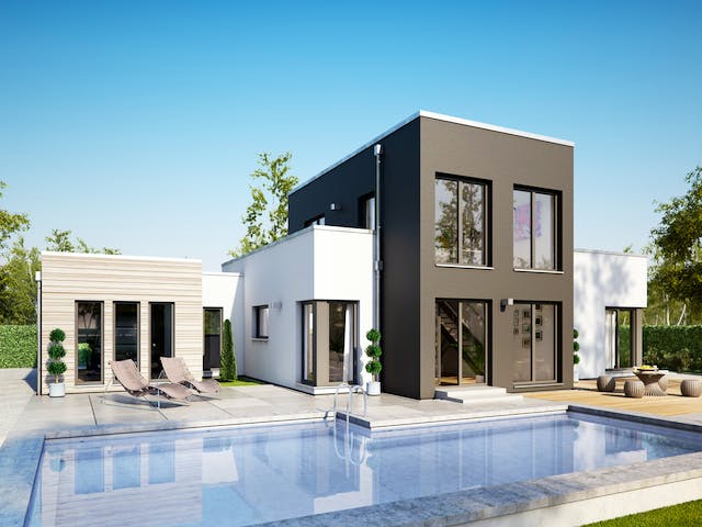 Kleines Haus im Kubus-Stil von Bien-Zenker