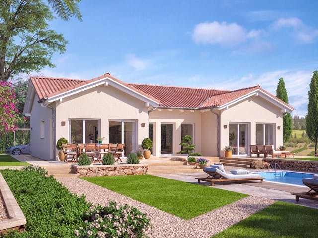 Fertighaus AMBIENCE 111 V2 von Bien-Zenker Schlüsselfertig ab 370673€, Bungalow Außenansicht 1 Fertighaus AMBIENCE 111 V2 von Bien-Zenker Schlüsselfertig ab 370673€, Bungalow Außenansicht 1