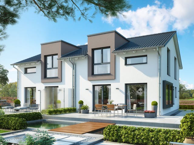 Fertighaus CELEBRATION 122 V2 L von Bien-Zenker Schlüsselfertig ab 314702€, Satteldach-Klassiker Außenansicht 1