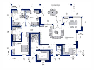 Fertighaus CELEBRATION 282 V4 von Bien-Zenker Schlüsselfertig ab 895648€, Cubushaus Grundriss 1