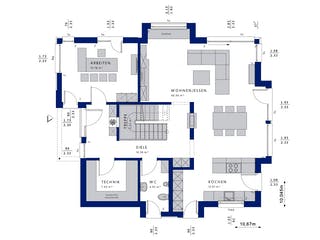 Fertighaus CONCEPT-M 163 Dresden von Bien-Zenker Schlüsselfertig ab 565477€, Satteldach-Klassiker Grundriss 1