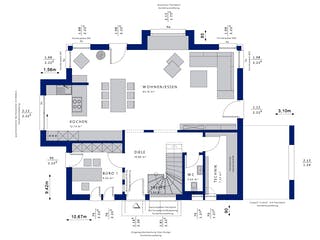Fertighaus CONCEPT-M 167 Rheinbach von Bien-Zenker Schlüsselfertig ab 569930€, Satteldach-Klassiker Grundriss 1