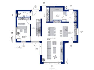 Fertighaus CONCEPT-M 170 Villingen-Schwenningen von Bien-Zenker Schlüsselfertig ab 602643€, Pultdachhaus Grundriss 1