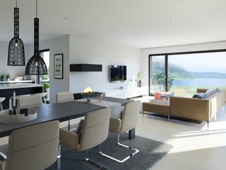Fertighaus CONCEPT-M 170 Villingen-Schwenningen von Bien-Zenker Schlüsselfertig ab 602643€, Pultdachhaus Innenansicht 1
