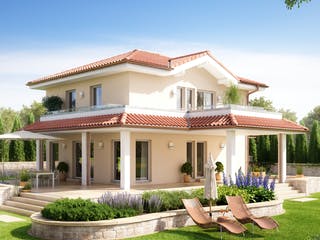 Fertighaus EVOLUTION 134 V4 von Bien-Zenker Schlüsselfertig ab 386719€, Stadtvilla Außenansicht 1