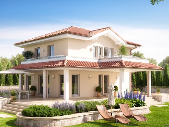 Fertighaus EVOLUTION 134 V4 von Bien-Zenker Schlüsselfertig ab 354465€, Stadtvilla Außenansicht 1