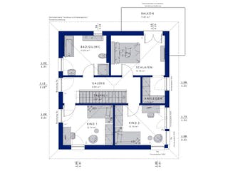 Fertighaus EVOLUTION 136 V4 von Bien-Zenker Schlüsselfertig ab 395884€, Stadtvilla Grundriss 2