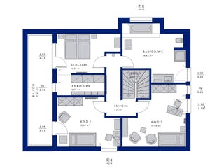 Fertighaus EVOLUTION 163 V5 von Bien-Zenker Schlüsselfertig ab 447986€, Cubushaus Grundriss 2