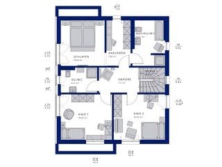 Fertighaus EVOLUTION 164 V5 von Bien-Zenker Schlüsselfertig ab 454345€, Cubushaus Grundriss 2