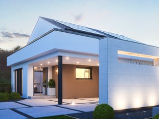 Fertighaus EVOLUTION 163 V3 von Bien-Zenker Schlüsselfertig ab 409797€, Satteldach-Klassiker Außenansicht 3