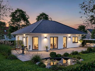 Massivhaus Sellin 91 von TIMOWA Massivhäuser Schlüsselfertig ab 231900€, Bungalow Außenansicht 2