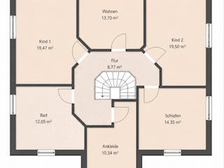 Massivhaus Stadthaus 200 von TIMOWA Massivhäuser Schlüsselfertig ab 393900€, Stadtvilla Grundriss 2