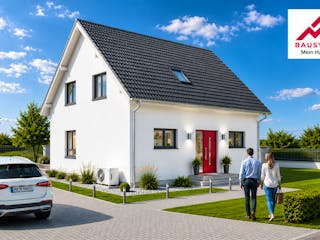 Massivhaus Trendhaus Familienglück 133 m² mit LIAPLAN  gebaut von Mein Haus Bausysteme, Satteldach-Klassiker Außenansicht 7