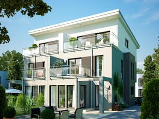 Fertighaus CELEBRATION 114 V5 XL von Bien-Zenker Schlüsselfertig ab 468187€, Pultdachhaus Außenansicht 1